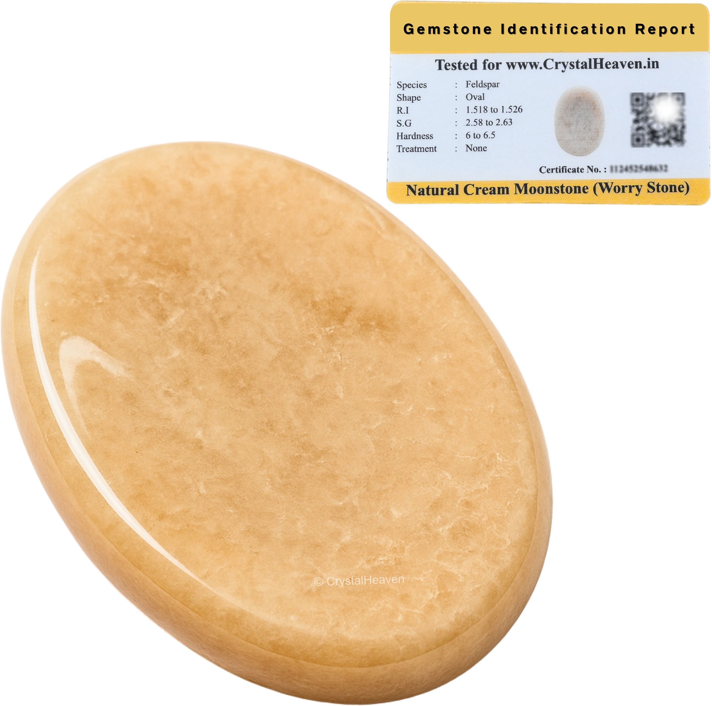 Cream Moonstone Crystal Thumb Worry Pebbles Stones For Anxiety Stress Polished Oval Crystal Pebbles-image-17