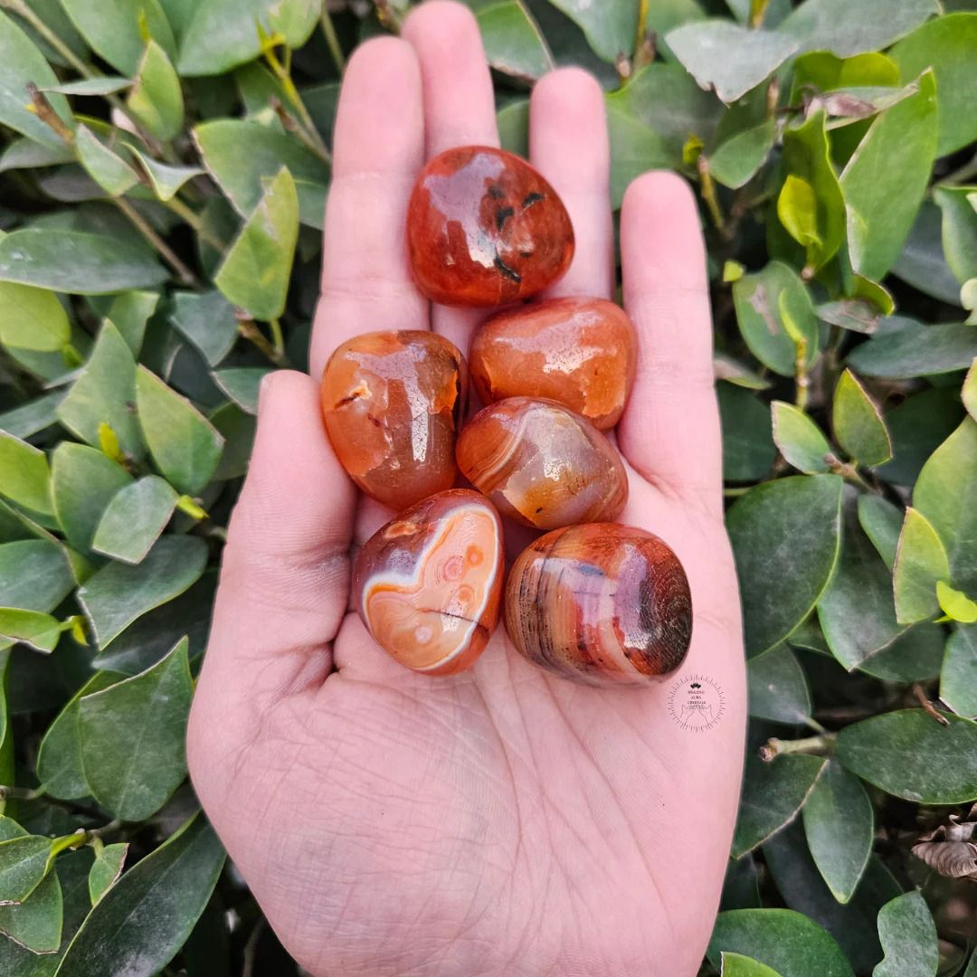 healing aura crystals Carnelian Tumbled Stone for Motivation, Confidence & Creativity Polished Asymmetrical Crystal Stone-picture-22