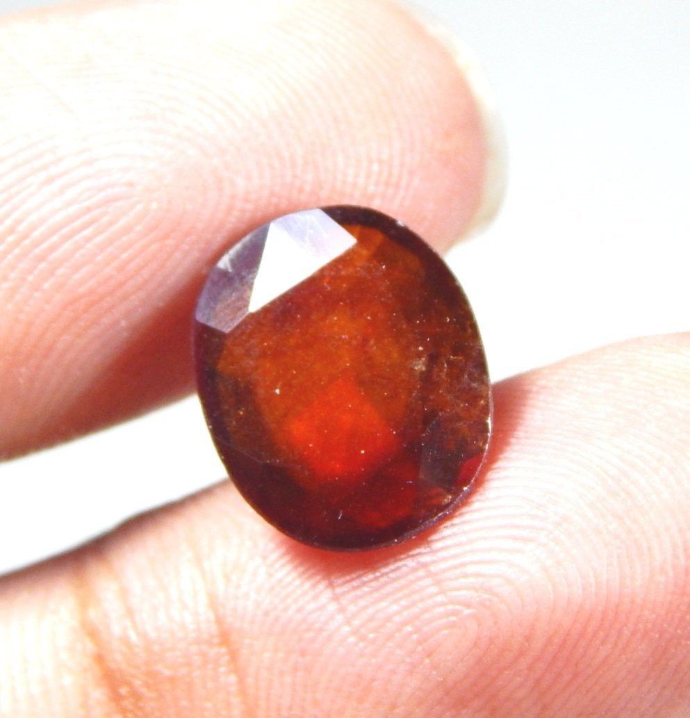 Very Nice Quality Gomedha Hessonite Gomed 5.3cts stone Regular Oval Crystal Stone-image-24