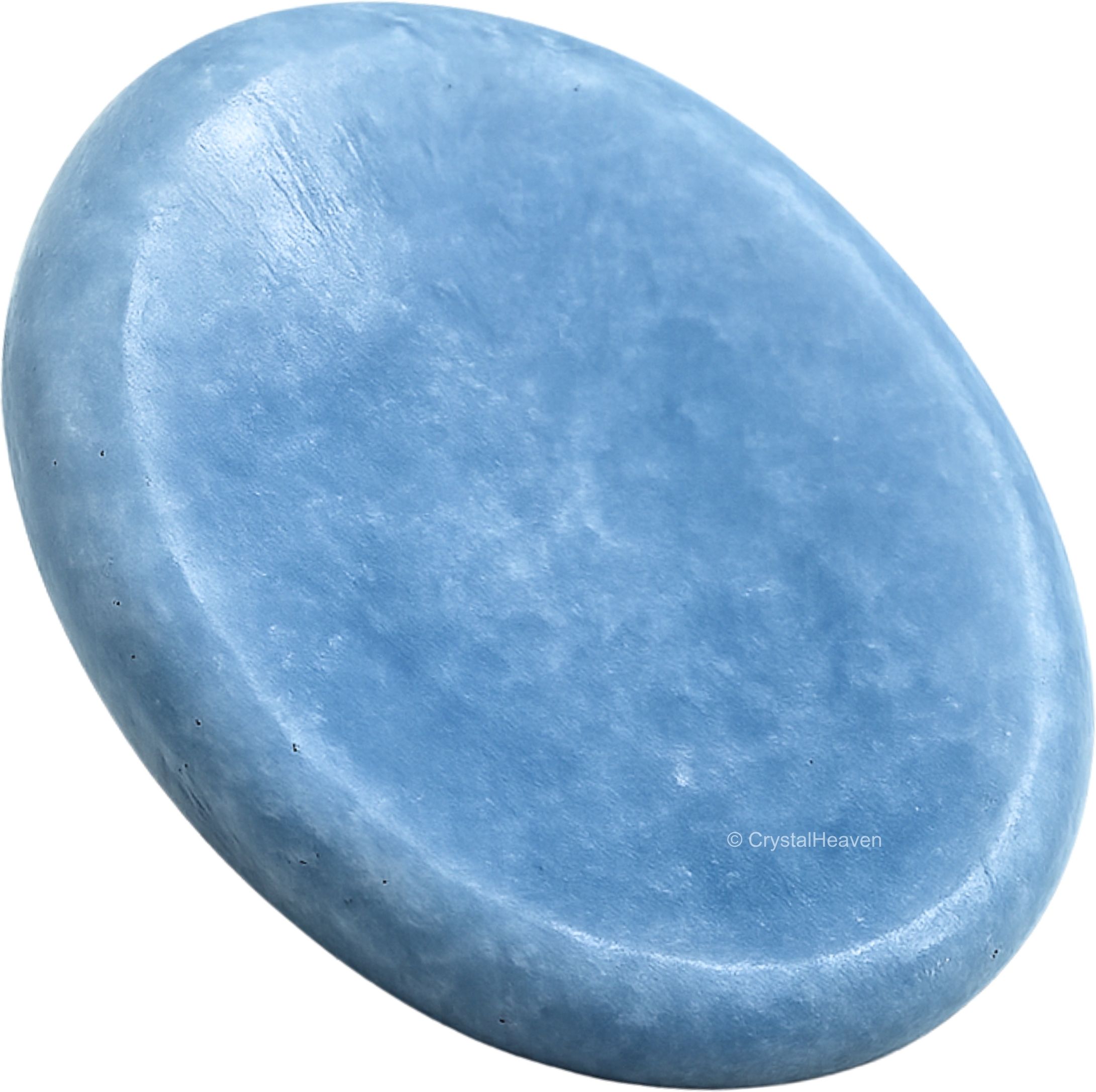 crystal heaven Bule Calcite Crystal Thumb Worry Pebbles Stones For Anxiety Stress Polished Oval Crystal Pebbles-picture-12
