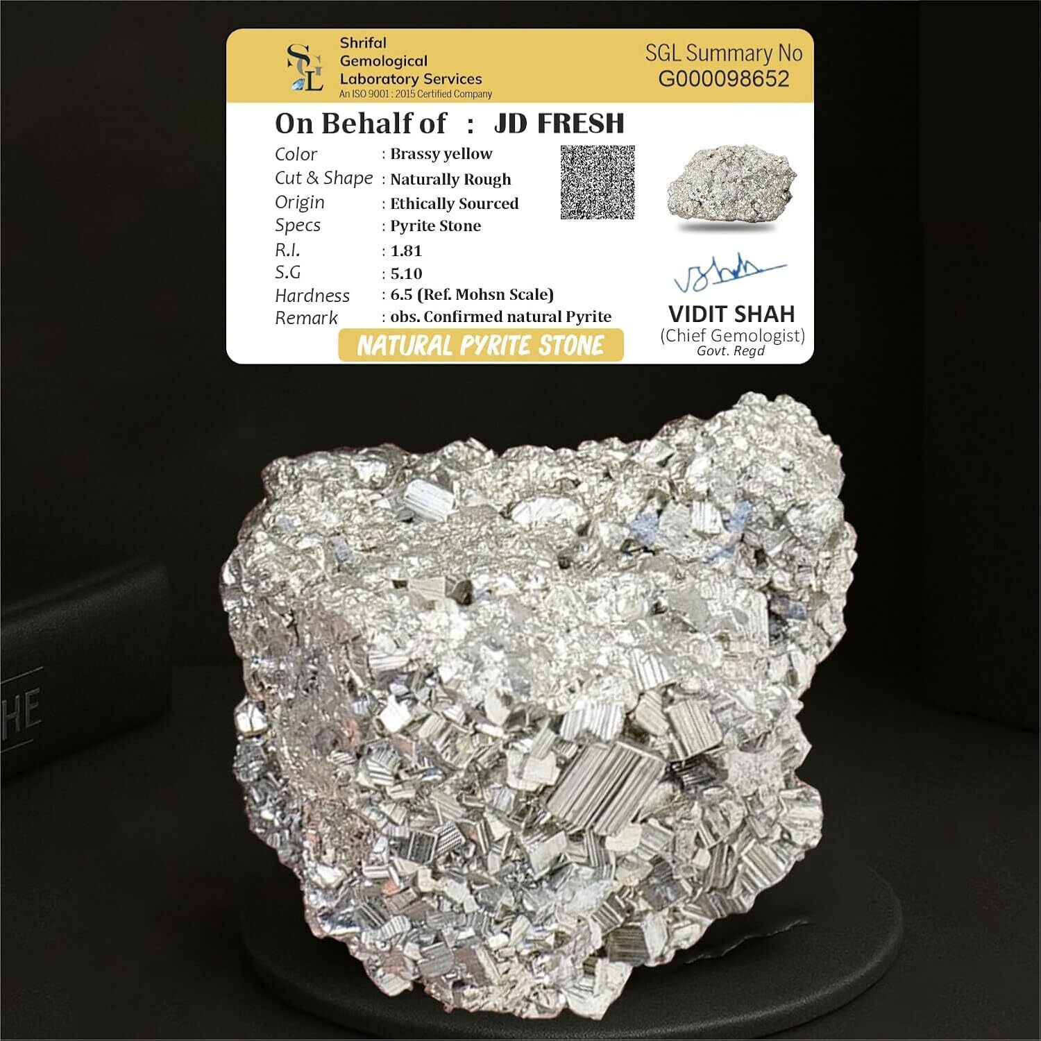 Original Pyrite Stone Cluster 80 to 120 Grams/Money Magnet/Attract Wealth Regular Asymmetrical Crystal Stone-image-17