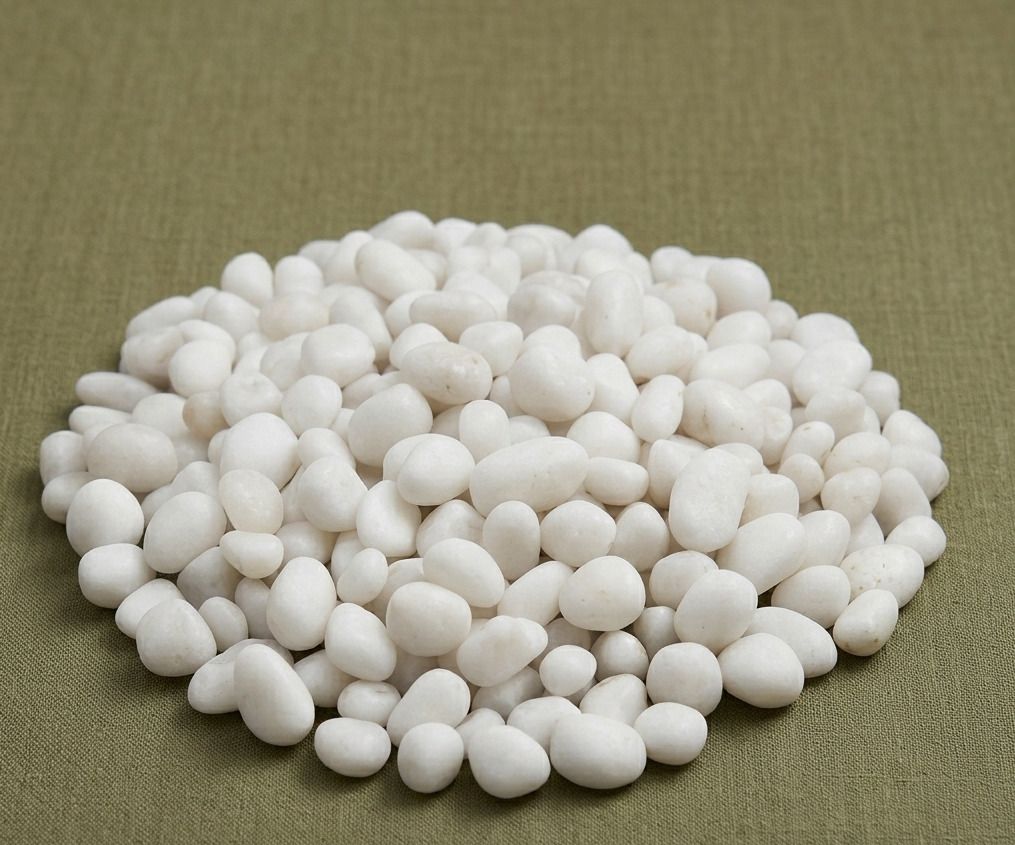 Small White Stone Pebbles For Home Garden Landscaping Aquarium Fountain (450g) Polished, Regular Round, Oval Marble Stone-image-6
