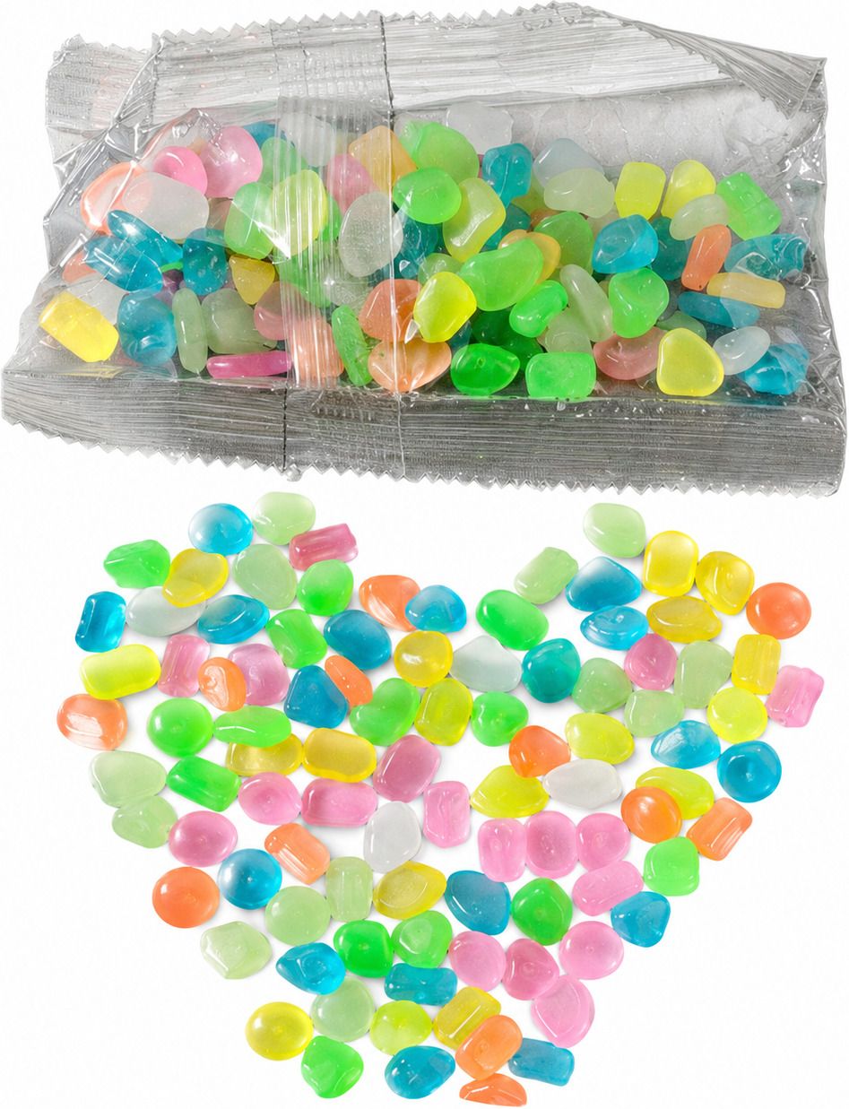 Luminous Decorative Stones for Garden, Aquarium, Home Decor(100 Pcs) Carved, Engraved, Painted, Polished, Regular Angular, Asymmetrical, Oval, Rectangular, Round, Square Plastic Pebbles-image-21