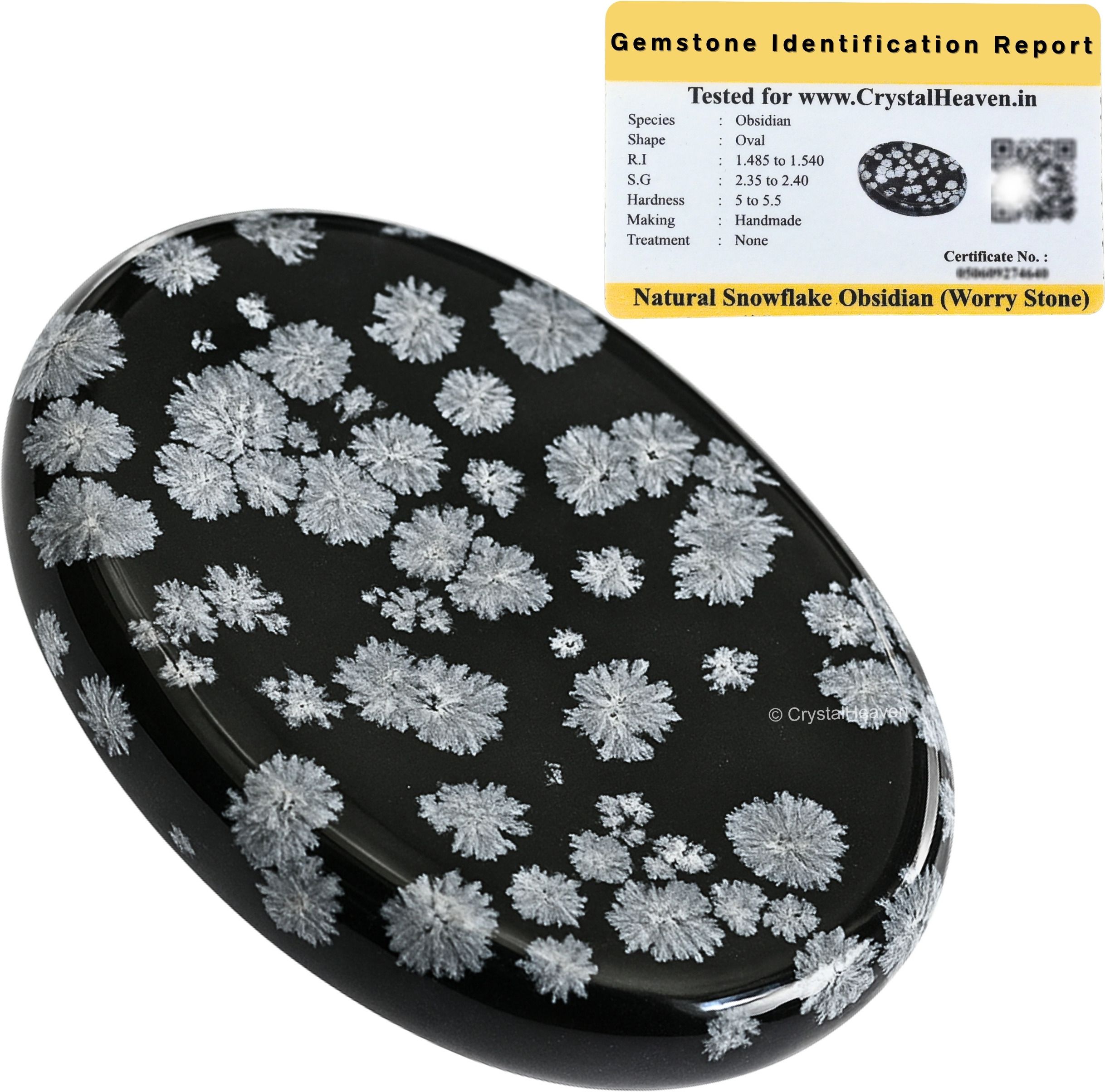 Snowflake Obsidian Crystal Thumb Worry Pebbles Stones For Anxiety Stress Polished Oval Crystal Pebbles-image-31
