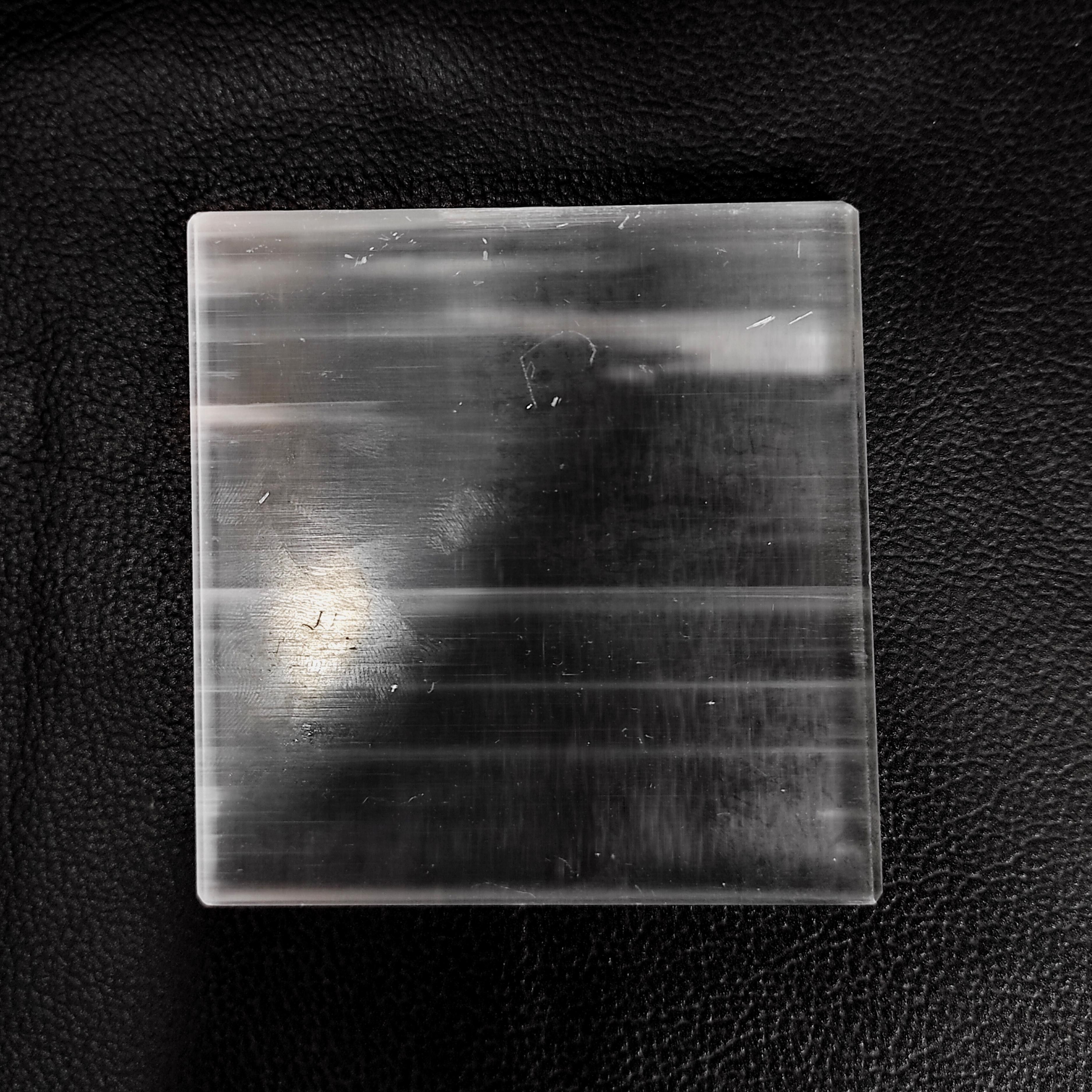 Selenite Square Plane Charging Plate Polished Square Crystal Stone-image-41