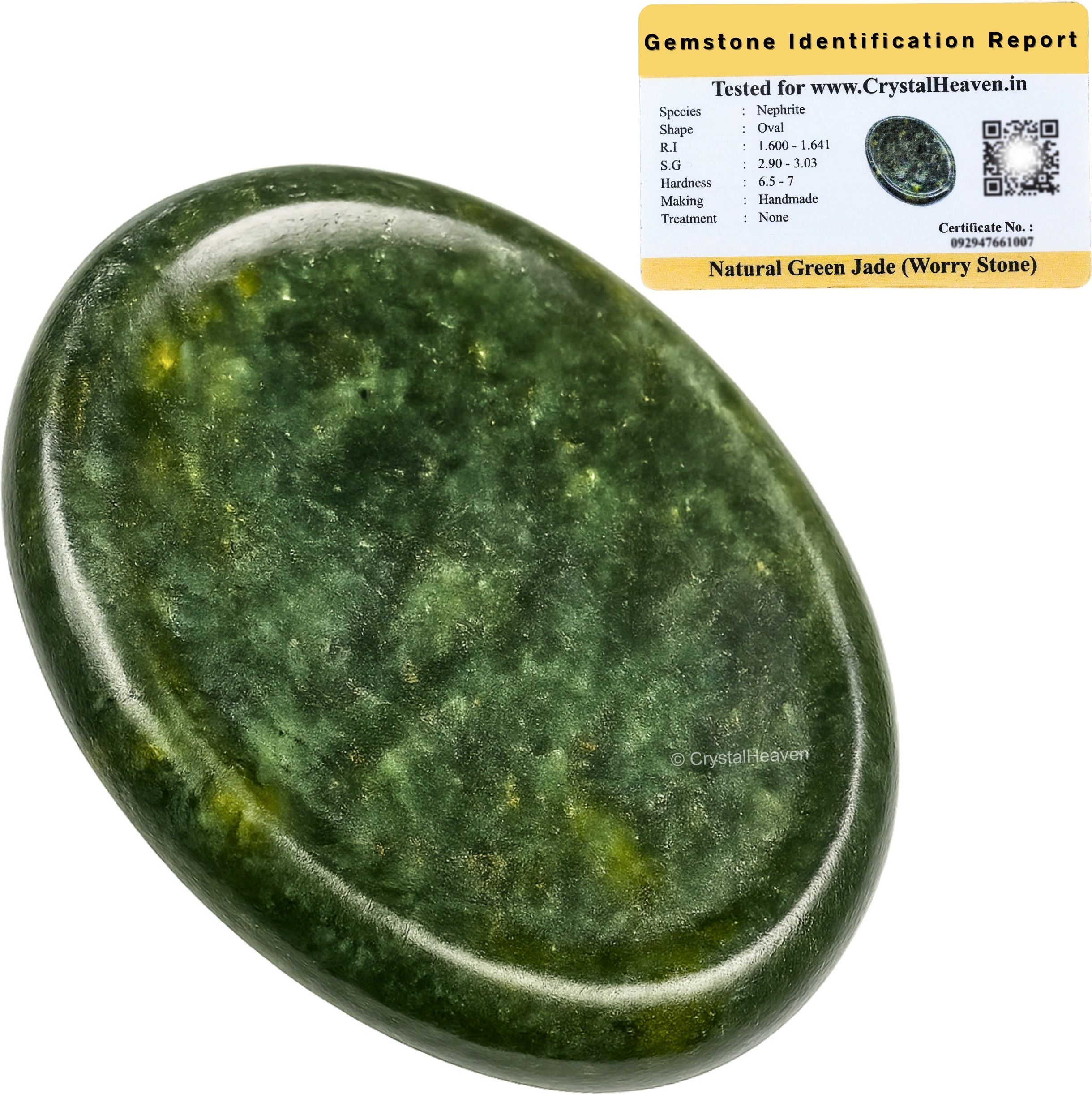 Green Jade Crystal Thumb Worry Pebbles Stones For Anxiety Stress Polished Oval Crystal Pebbles-image-9