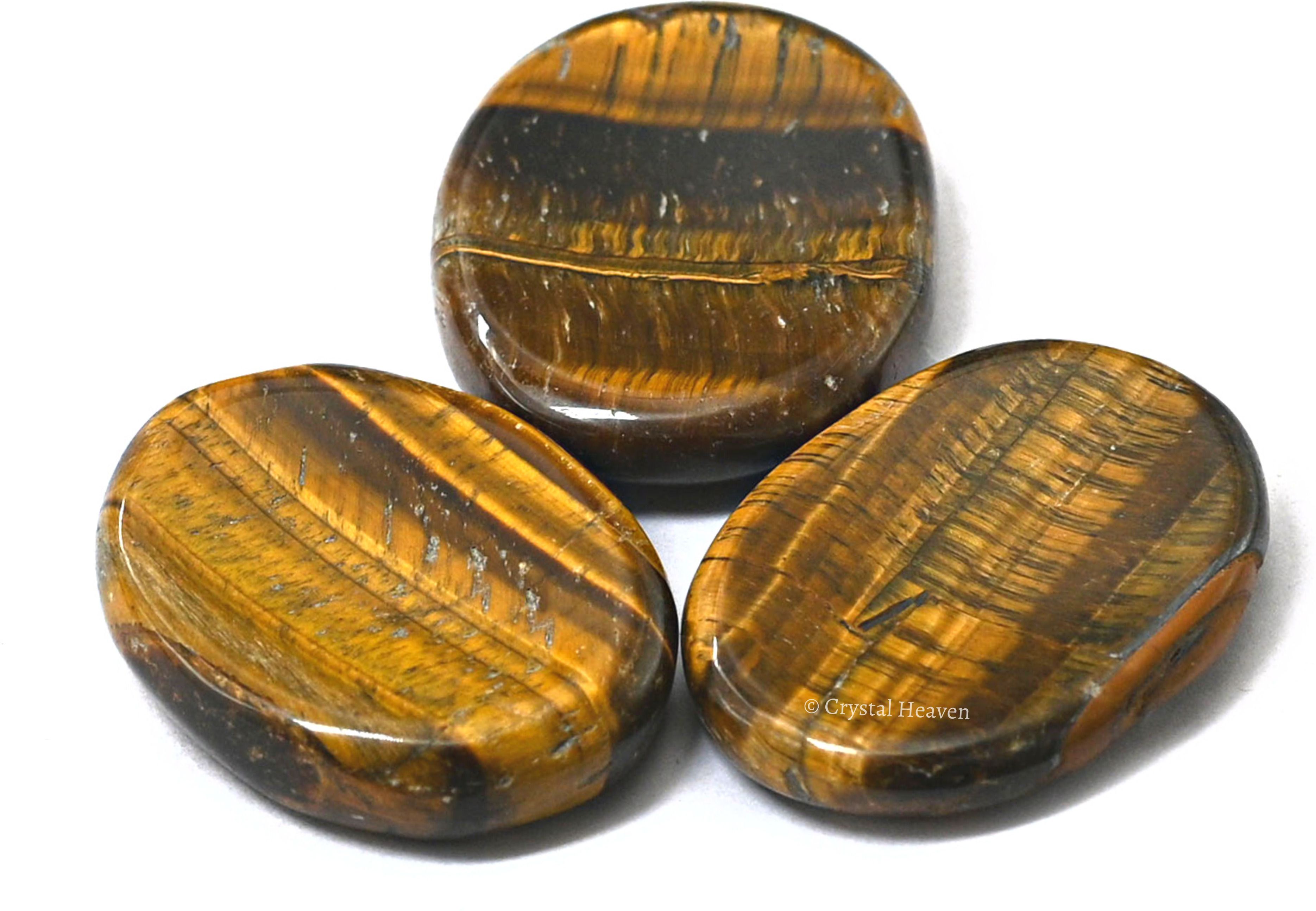 crystal heaven Tiger Eye Crystal Thumb Worry Pebbles Stones For Anxiety Stress Polished Oval Crystal Pebbles-picture-35