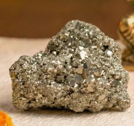 glazura Authentic Raw Pyrite Stone Cluster for Wealth and Prosperity (50-70 GM) Carved Angular Crystal Stone-picture-38
