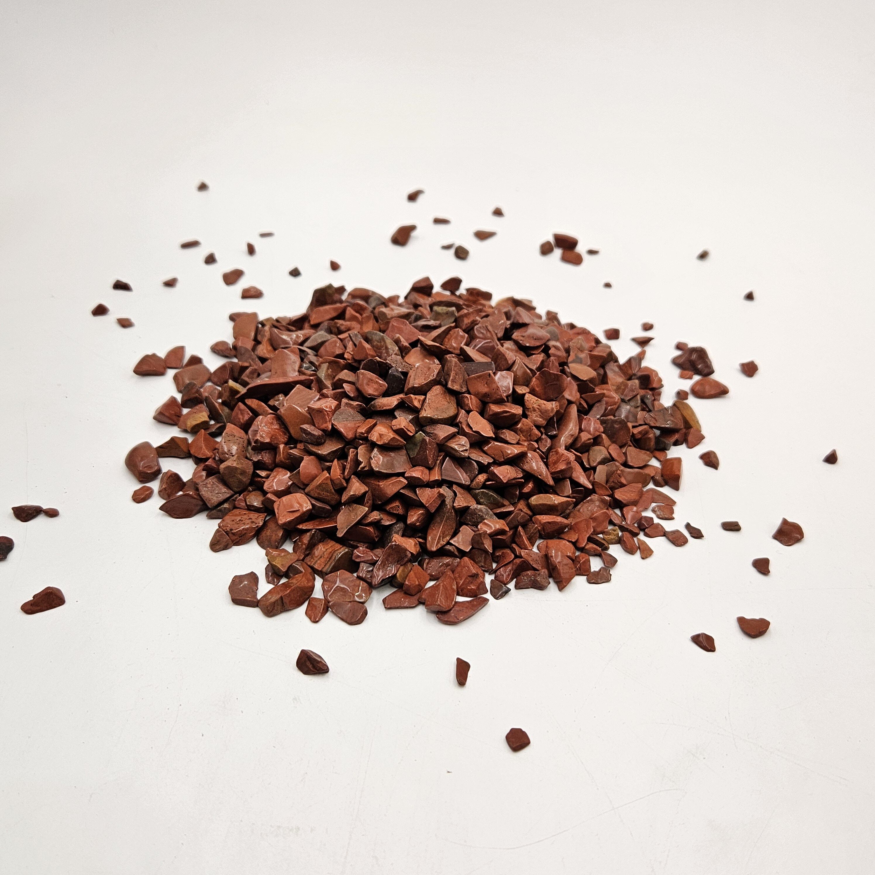 shree exim Red Jasper Crystal Chips | For Vastu, Home Decor, Reiki Healing, Meditation Regular Asymmetrical Crystal Pebbles-picture-29