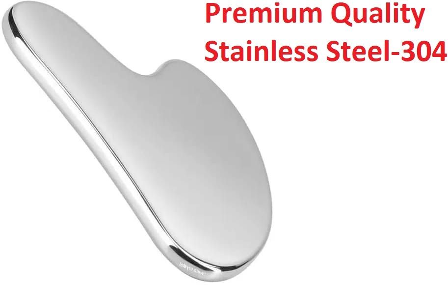 Natural hematite gua sha for face | face massager Polished Asymmetrical Shale Stone-image-37