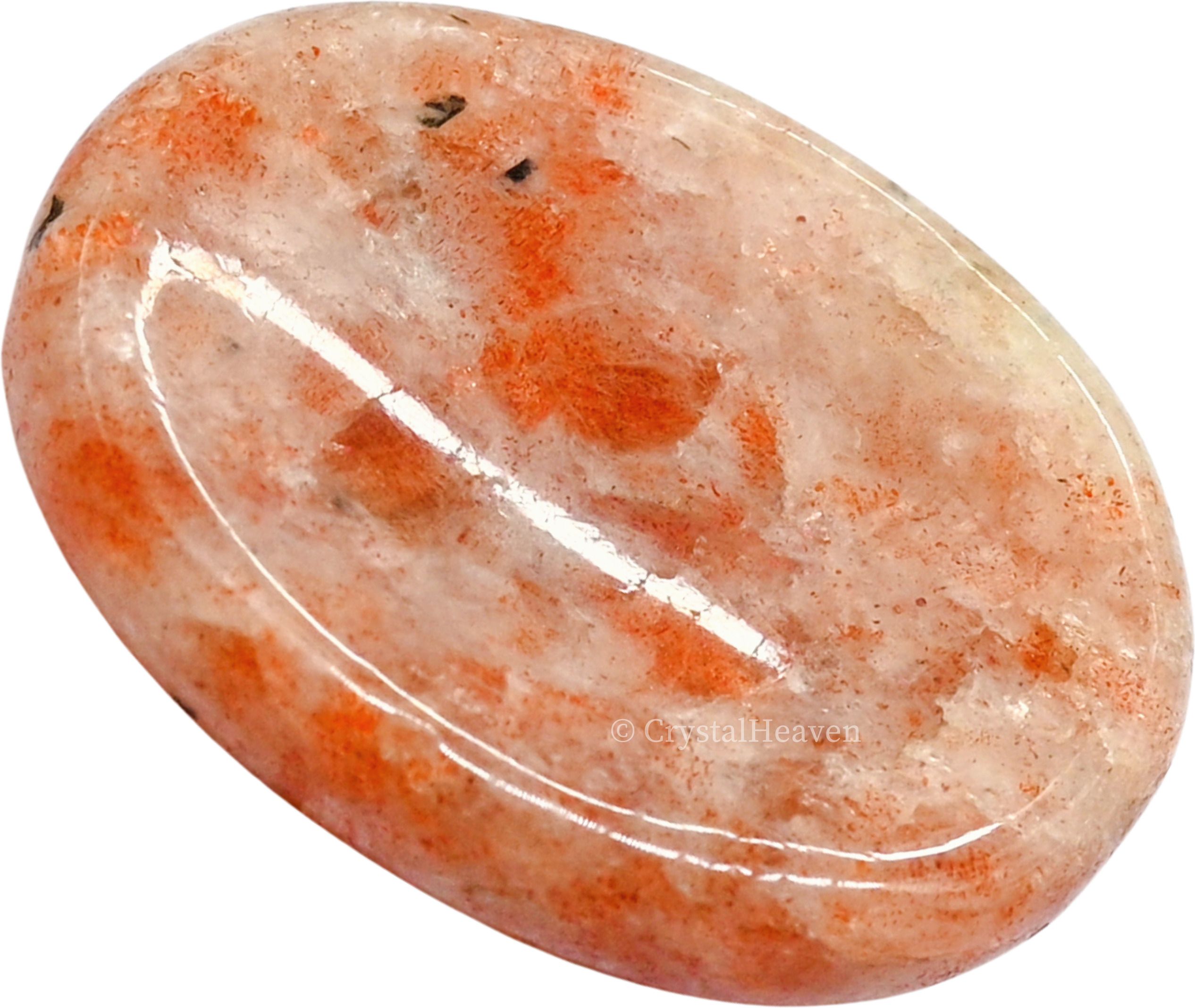 crystal heaven Sunstone Crystal Thumb Worry Pebbles Stones For Anxiety Stress Polished Oval Crystal Pebbles-picture-42