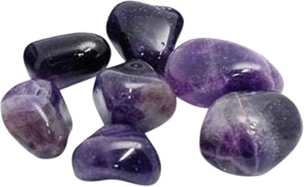 Crystal Amethyst Tumble Stone| 50gm Tumbled Gemstone| Garden & Table Décor Regular Round Crystal Stone