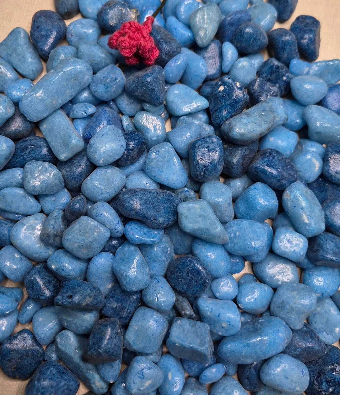 Turkish Blue Glazed Gravels Polished Asymmetrical Marble Pebbles-image-30