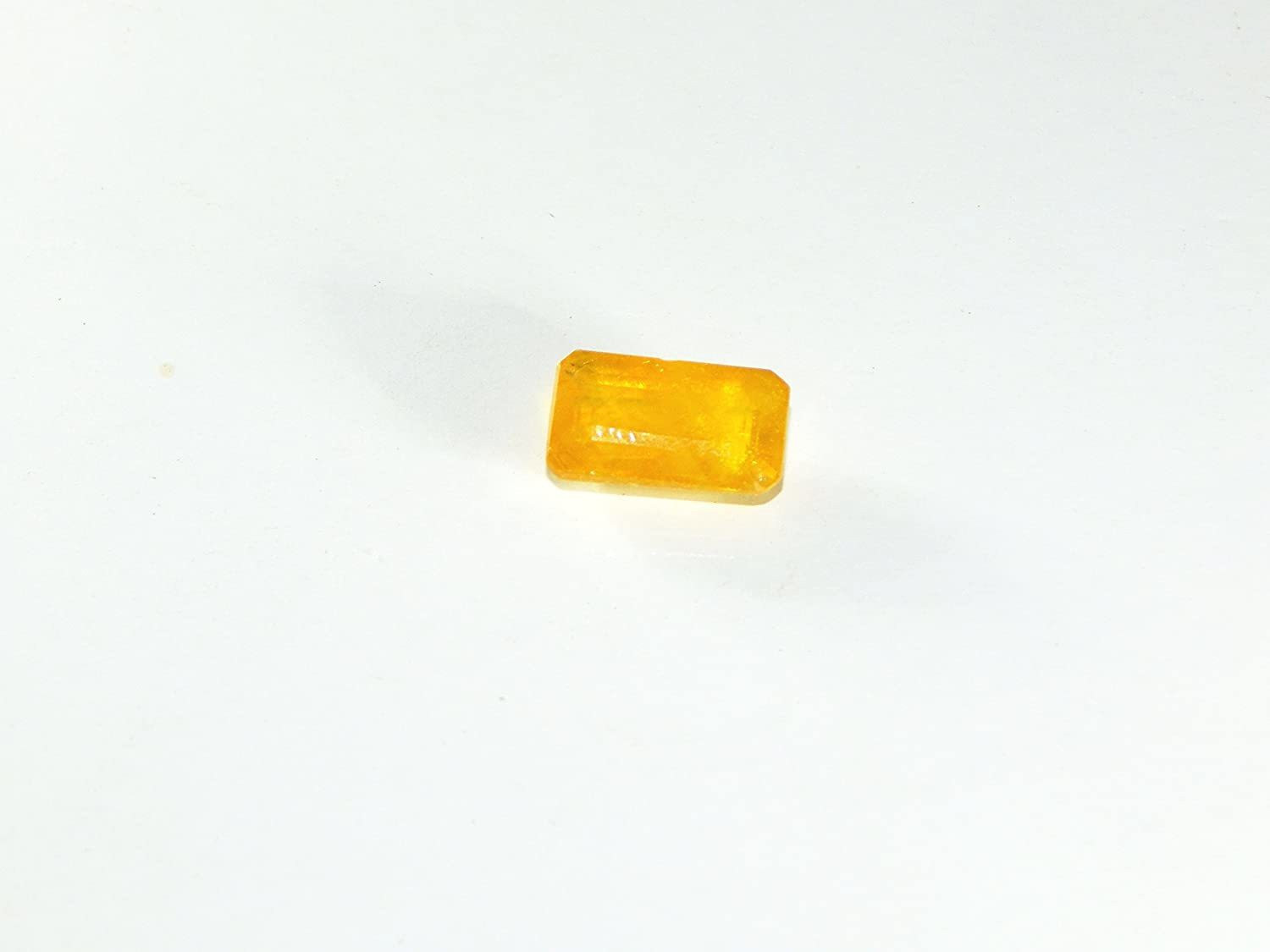 hoseki Yellow Sapphire AA++ Quality 5.3cts stone Regular Rectangular Crystal Stone image 1