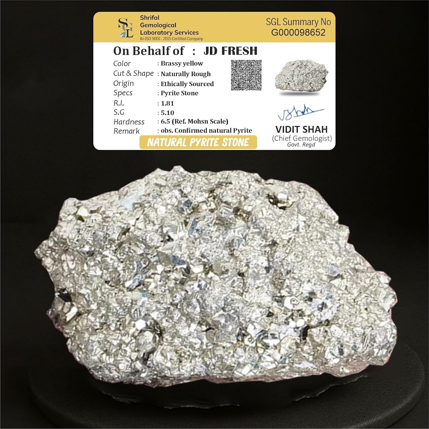 Original Pyrite Stone Cluster 180 to 250 Grams/Money Magnet/Attract Wealth Regular Asymmetrical Crystal Stone-image-18