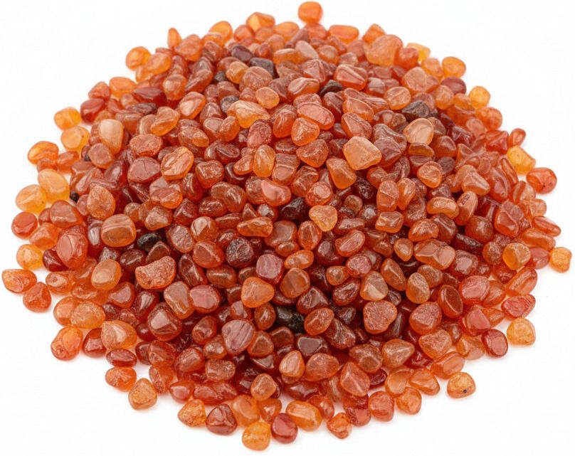 vastu vardan Carnlelian Crystal Chips|500gm|Crystal Rough Stone for Home Decor,Reiki Healing| Regular Oval Crystal Stone-picture-6
