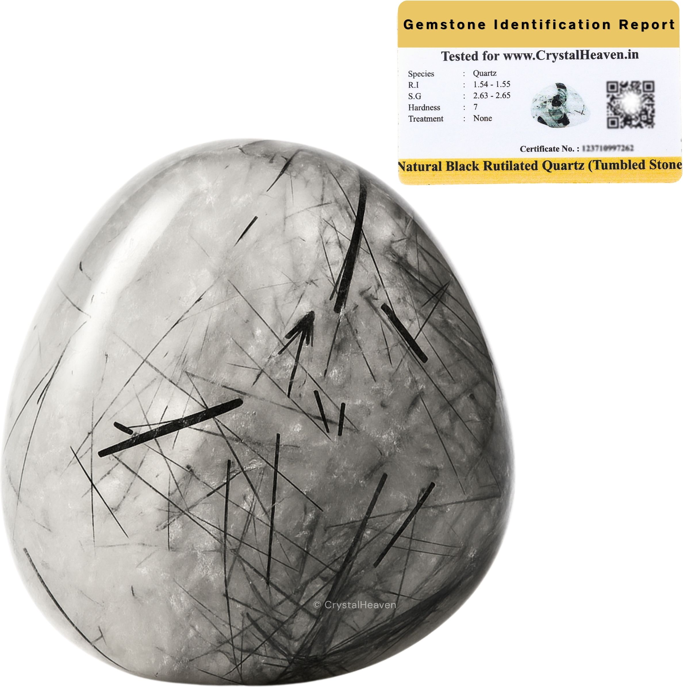 Black Rutilated Quartz Polished Tumbled Stone For Feng Shui And Reiki Healing Polished Angular Crystal Pebbles-image-40