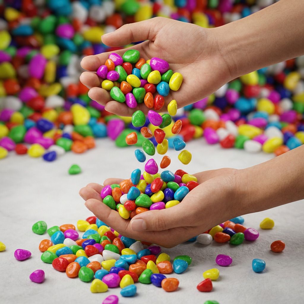 5KG COLOURFUL GLOSSY MARBLE STONE - Polished Asymmetrical Marble Pebbles-image-26