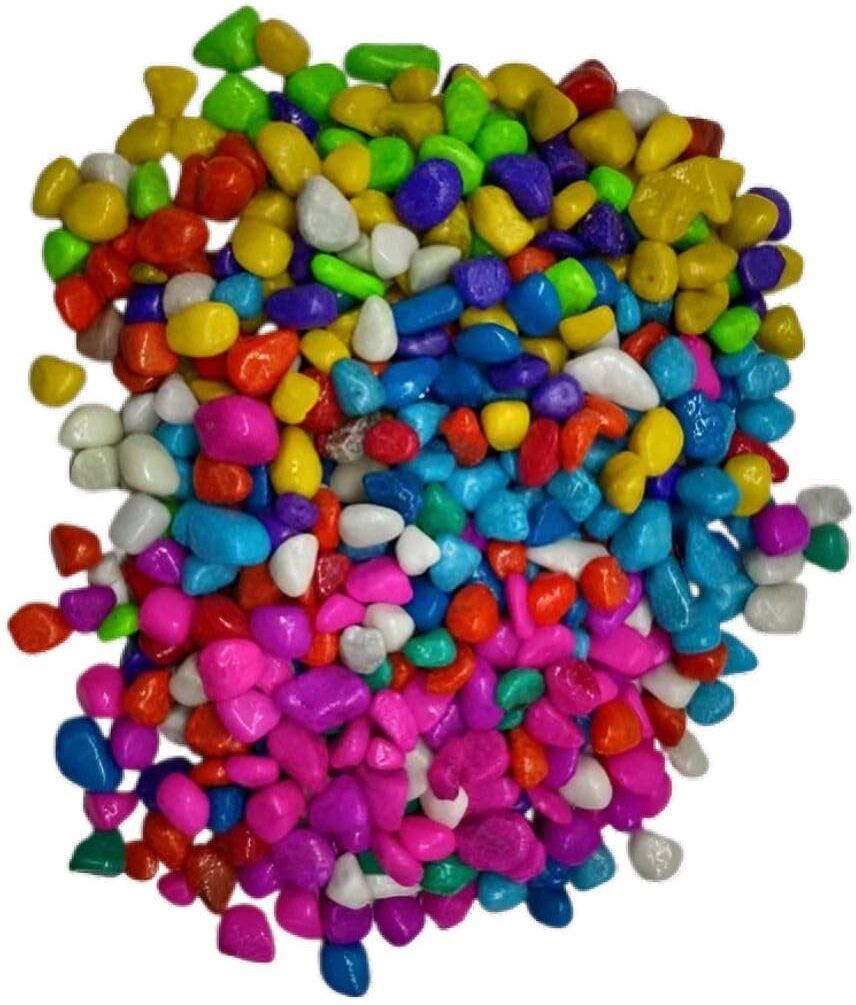 tailuma Multicolor Pabbles/Stone For Garden, Plants, Aquarium & Home Decor Polished Angular, Asymmetrical, Oval Marble Pebbles-picture-38