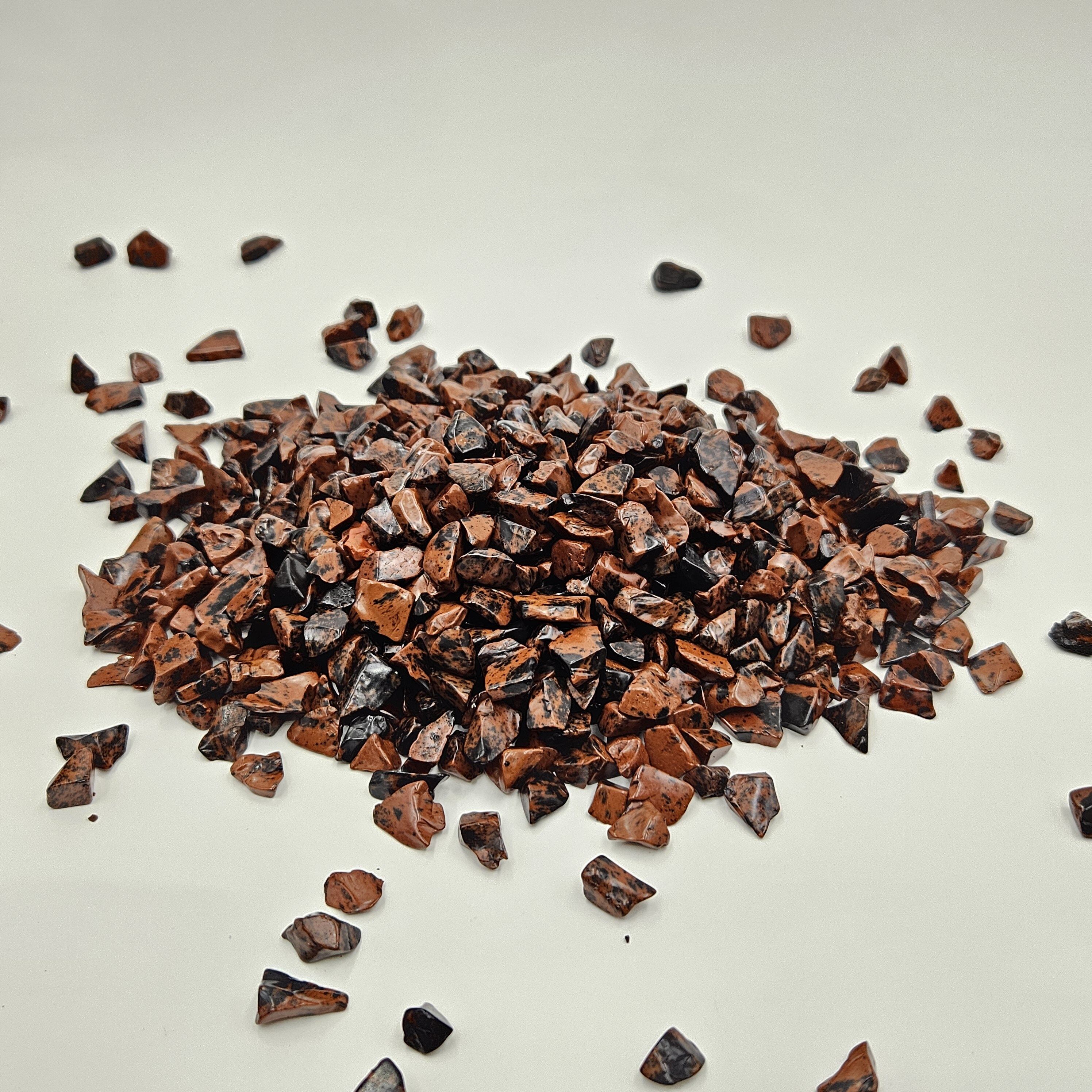 shree exim Mahogany Obsidian Crystal Chips | For Vastu, Home Decor, Reiki Healing Regular Asymmetrical Crystal Pebbles-picture-41