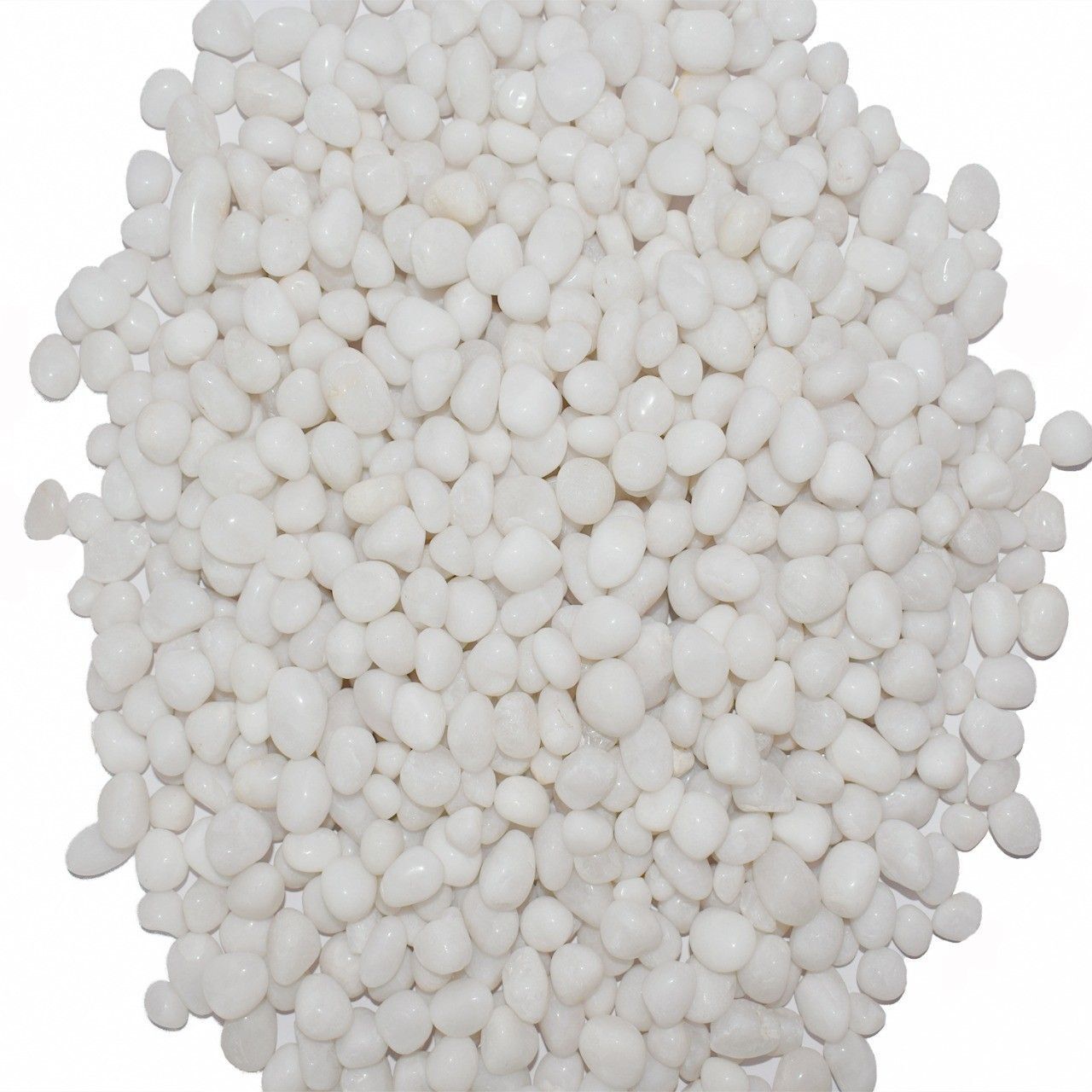 unigoods Small Polished Stone Pebbles For Plant Pots Vase Home Garden Decor (White, 450g) Polished, Regular Round, Oval Marble Stone-picture-12