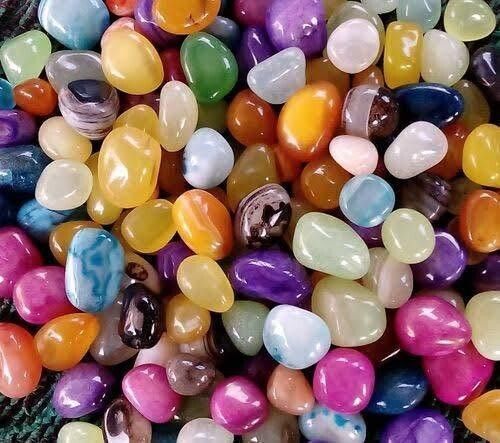 Decorative Shiny Polished Smooth Small Size Onyx Stone Pebble For Aquarium Fish Tank Plant Pots Garden Home Table & Outdoor Decoration Polished, Regular Asymmetrical, Round, Oval Onyx Pebbles-image-4