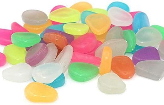 concrew Glow Stones for Garden, Aquarium Polished Angular Crystal Pebbles-picture-1