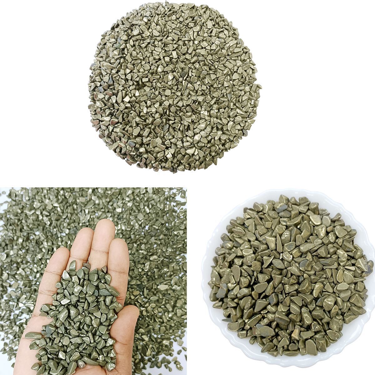 agatesaura Pyrite Tumbled Chips Stone Irregular Shape Chips Gemtone Crystal Pyrite chips Polished Asymmetrical Crystal Stone-picture-17