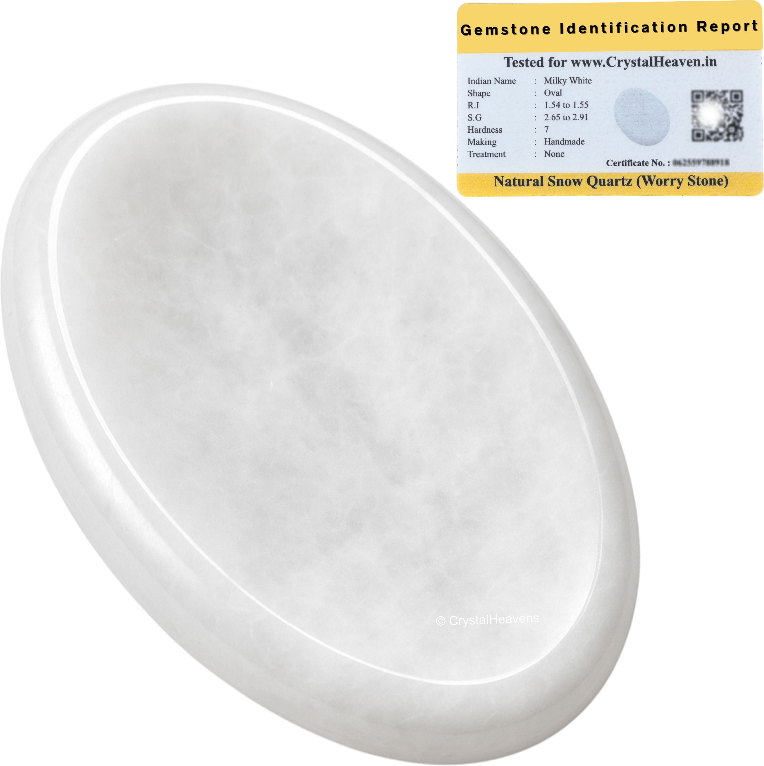 Snow Quartz Crystal Thumb Worry Pebbles Stones For Anxiety Stress Polished Oval Crystal Pebbles-image-48