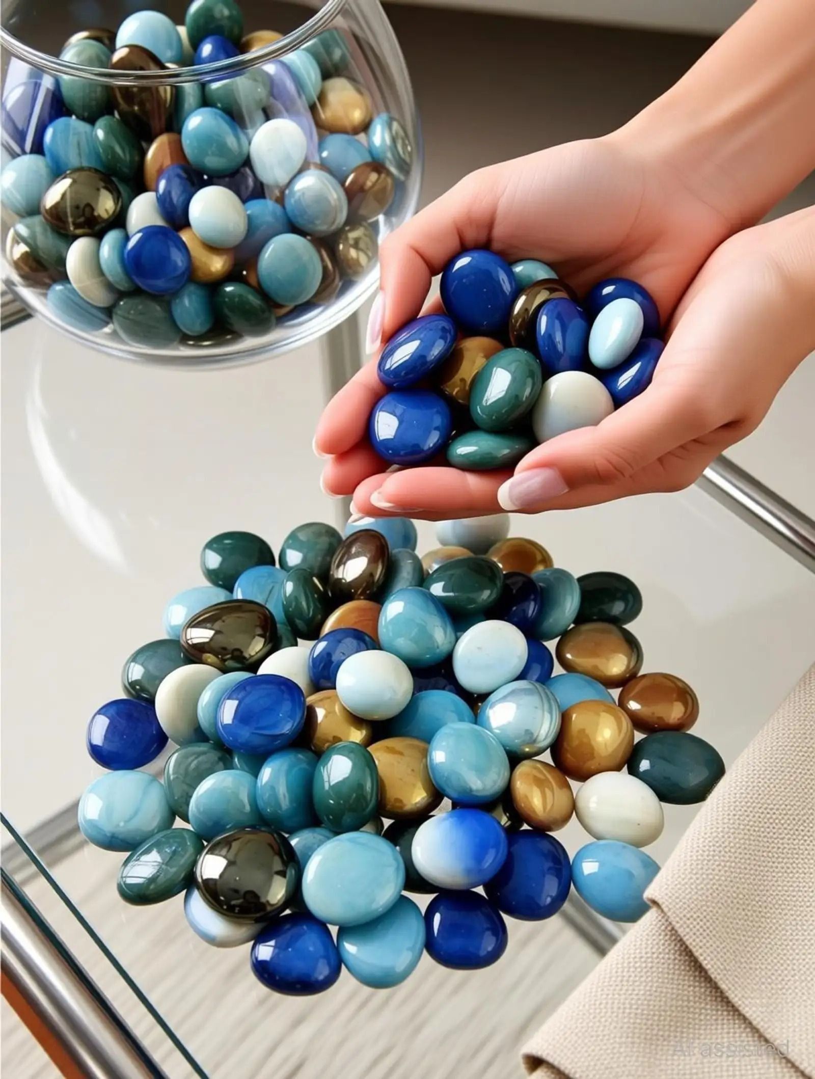 U_CT-GLASS-MILK-0.5_a15 Carved, Engraved, Painted, Polished, Regular Oval Marble, Crystal Pebbles-image-22