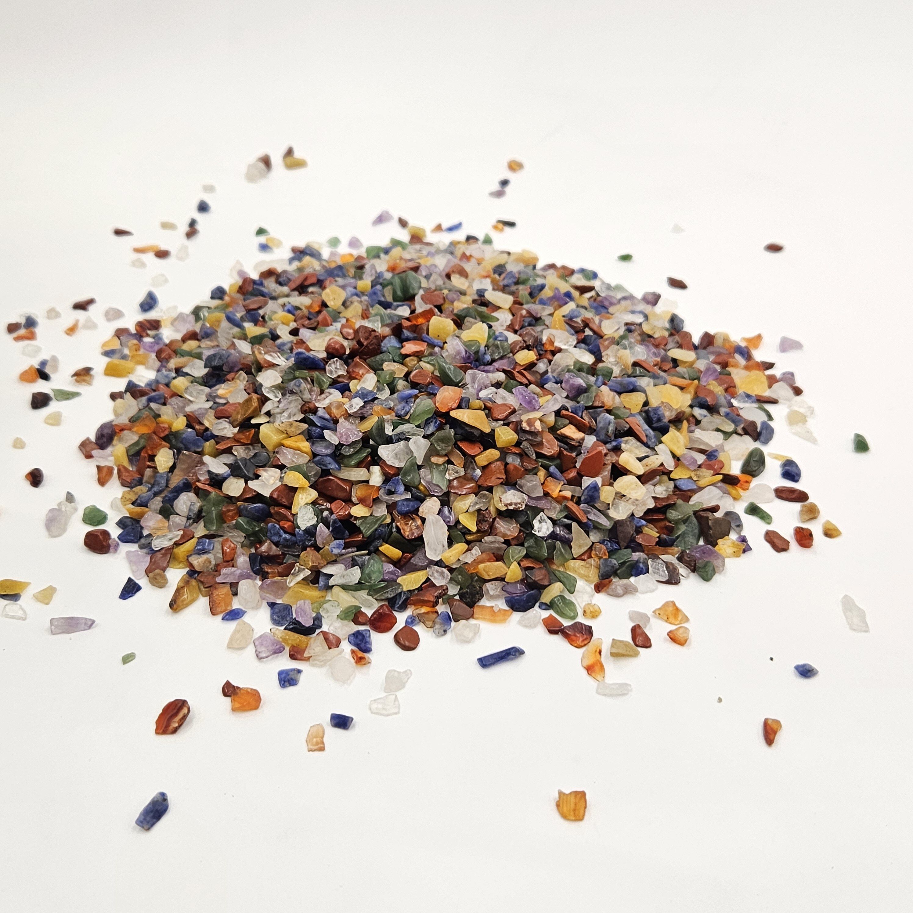 shree exim Seven Chakra Crystal Chips | For Vastu, Home Decor, Reiki Healing Regular Asymmetrical Crystal Pebbles-picture-37