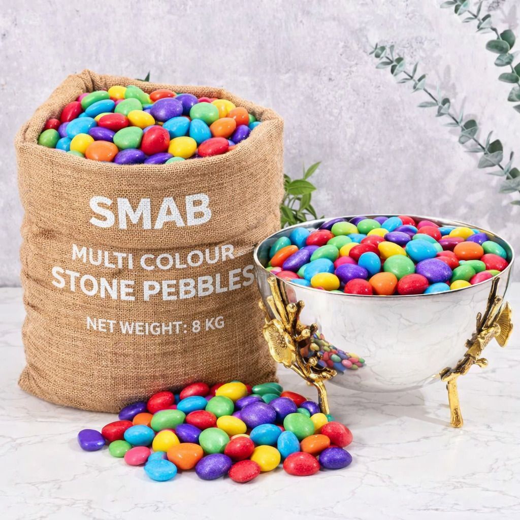 8kg Multi Colored Asymmetrical Marbles/Pebbles/Stones Polished Polished Asymmetrical Marble Pebbles-image-22
