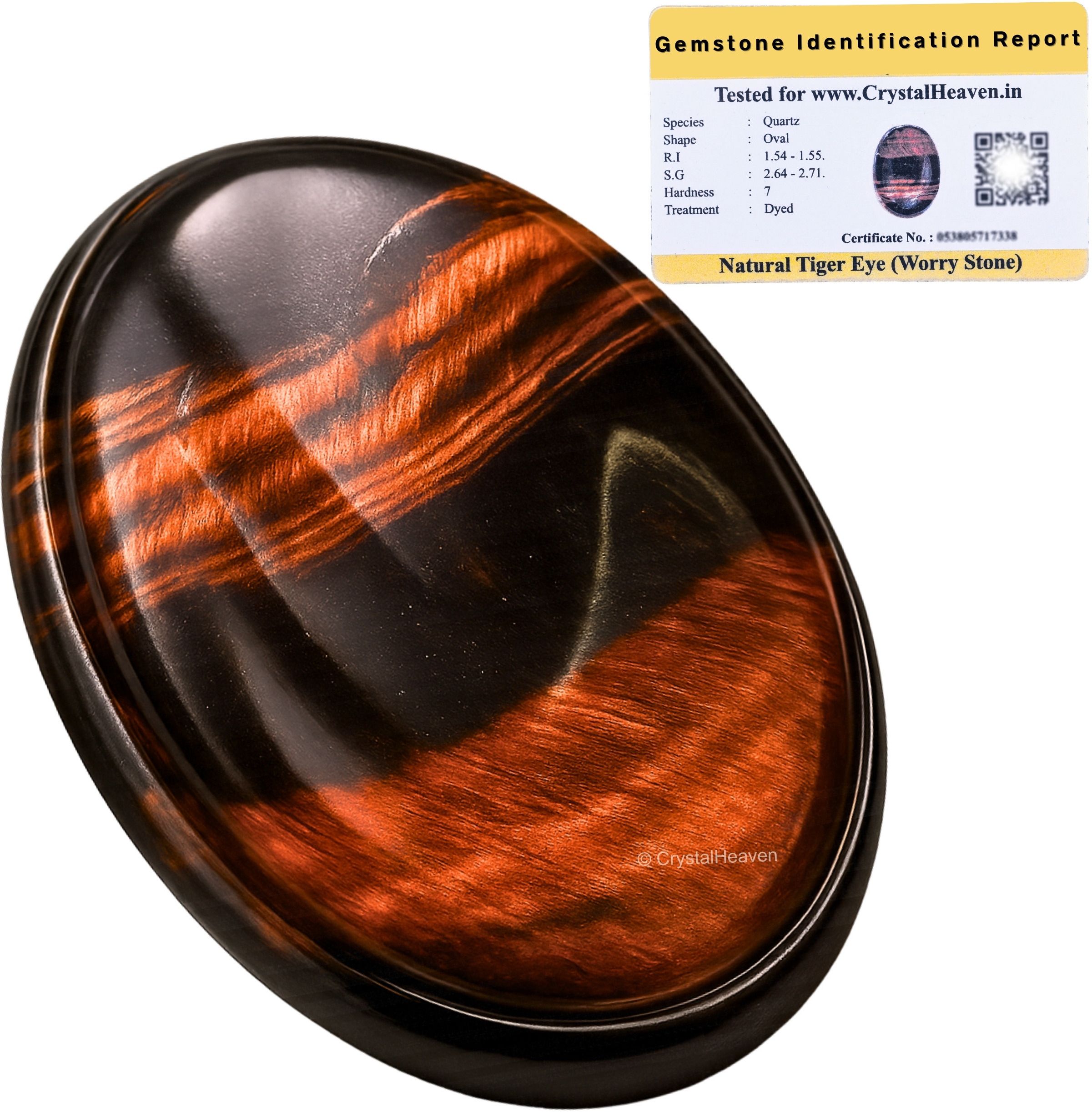 Red Tiger Eye Crystal Thumb Worry Pebbles Stones For Anxiety Stress Polished Oval Crystal Pebbles-image-21