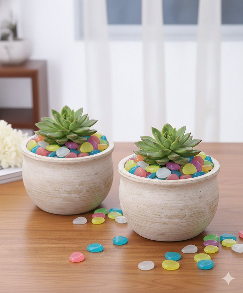 200pcs multi Glow in The Dark Pebble,Glowing Pebbles Plastic Stone Regular Angular Plastic Pebbles-image-29