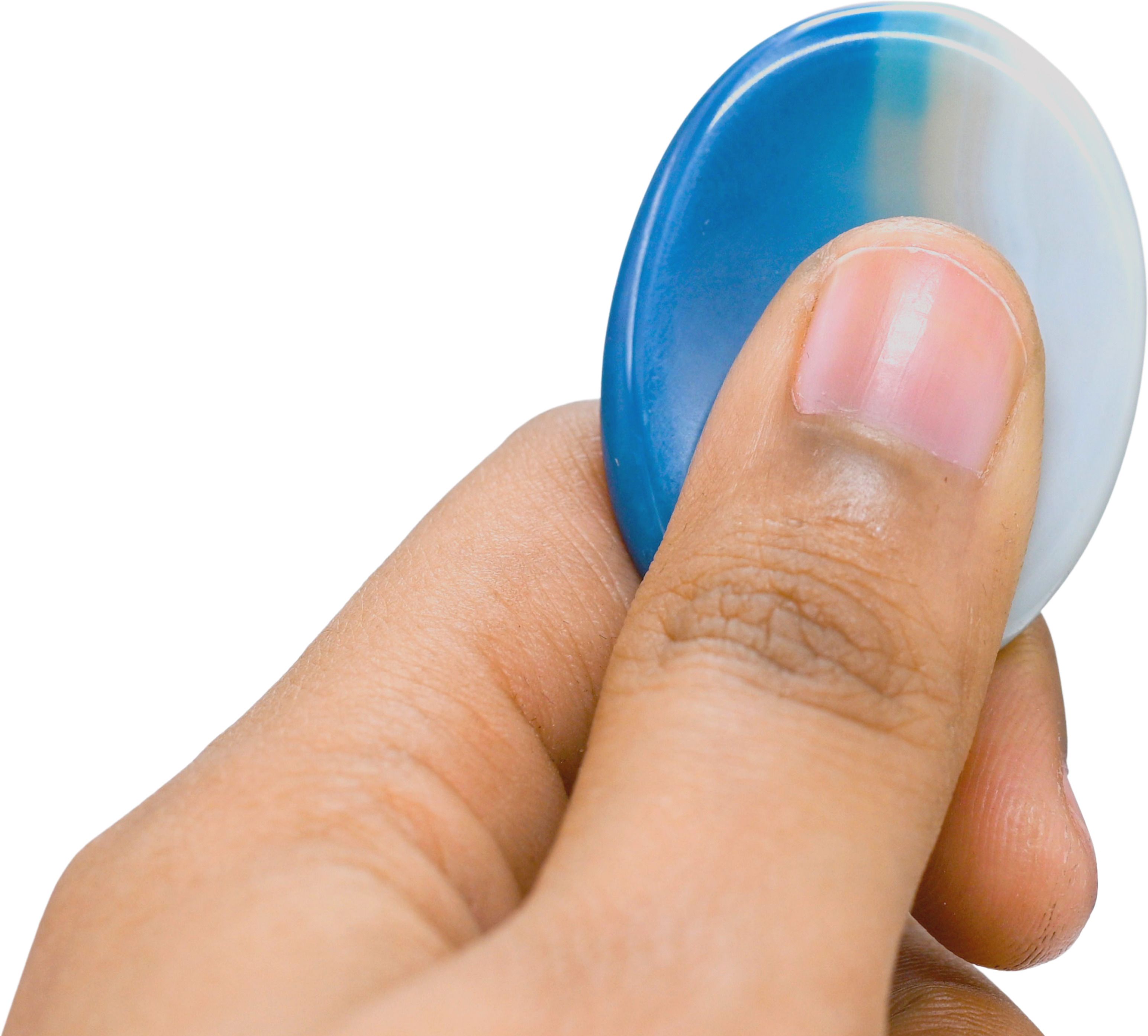 Blue Onyx Crystal Thumb Worry Pebbles Stones For Anxiety Stress Polished Oval Crystal Pebbles-image-26