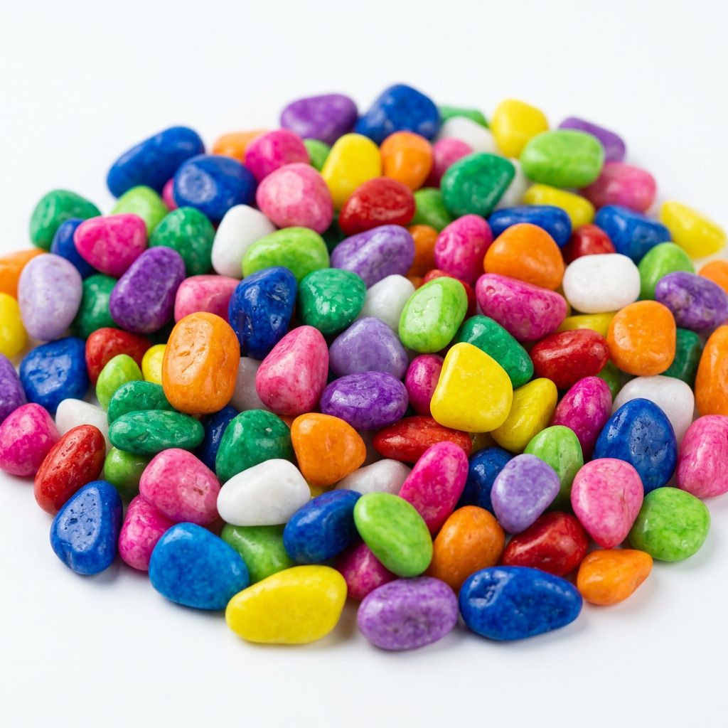 5 Kg Multicolour Decorative Pebble Engraved Asymmetrical Rock Pebbles-image-18