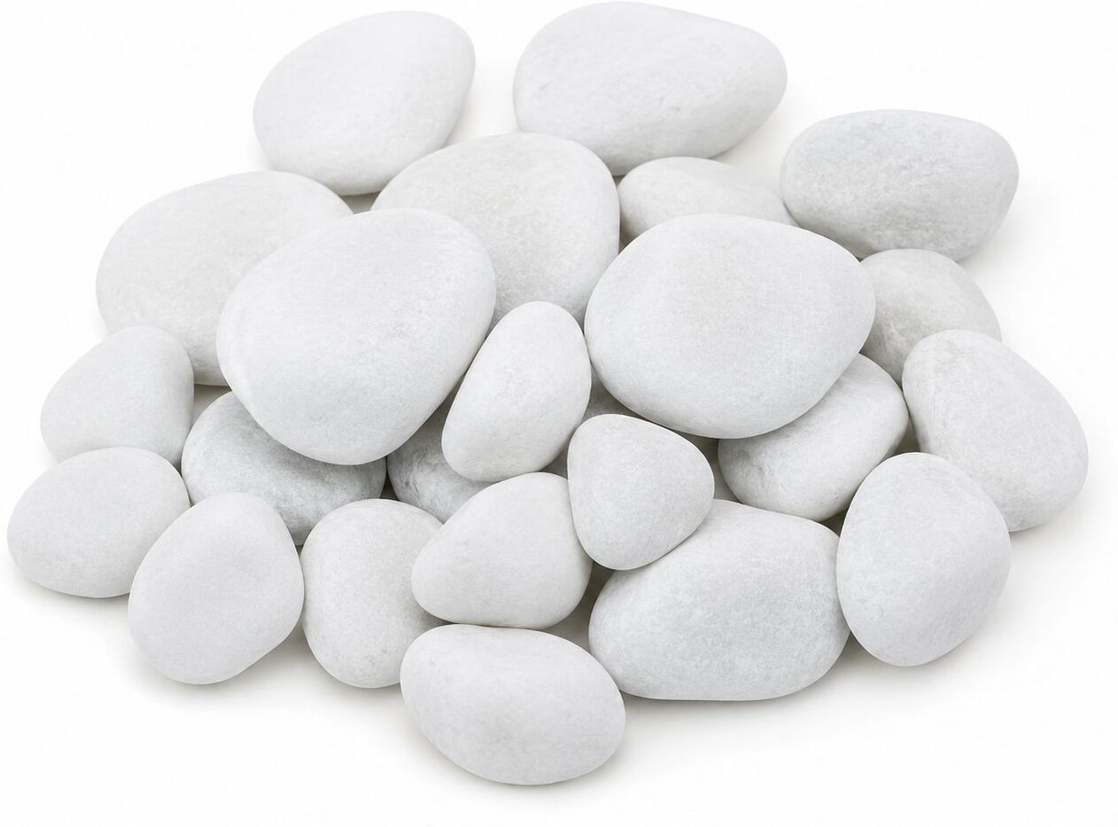White Marble Decorative Pebbles Polished Stones for Aquarium Plant Home Decor Engraved, Regular, Polished Asymmetrical Quartz, Rock Stone-image-33