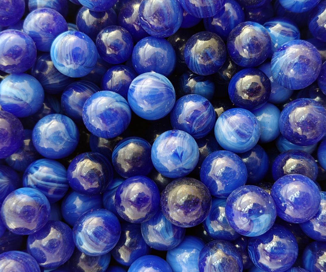Royal Blue Round Glass Stones/Pebbles for Home & Garden Decor Polished Round Fire Glass Pebbles-image-28