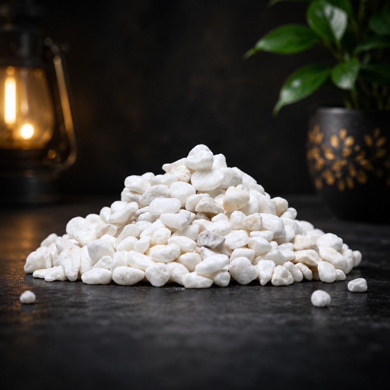 White Pebble Stone for Aquarium Plant Garden Decor Polished Asymmetrical (450 g) Polished Angular, Asymmetrical Marble Stone-image-11
