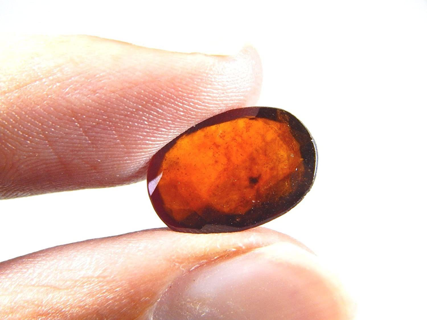 Very High Quality Gomed Hessonite Gomedha 6.0cts Lab Certified stone Regular Oval Rock Stone-image-9