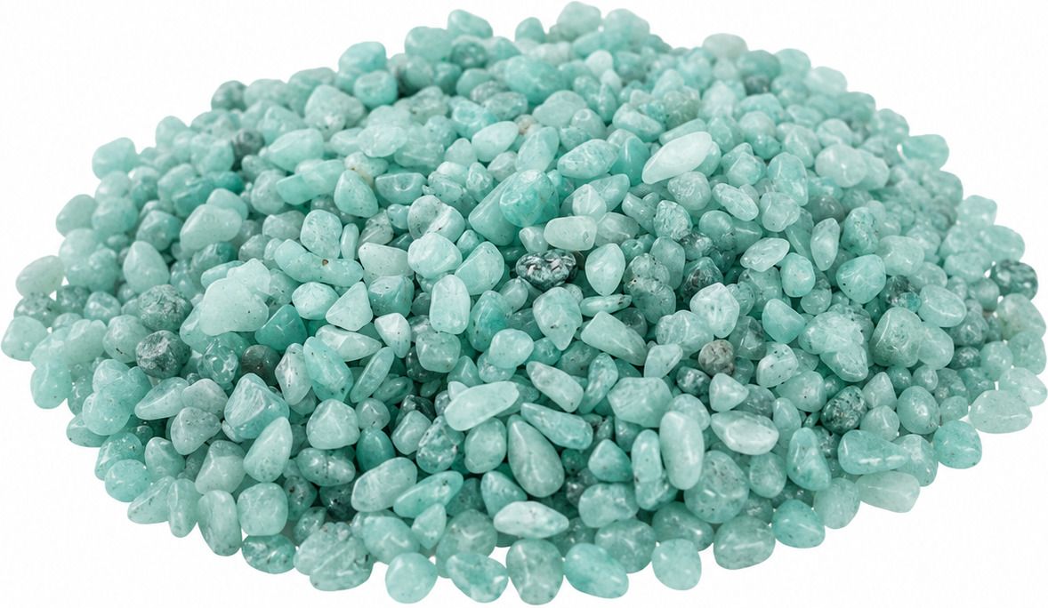 vastu vardan Aquamarine Crystal Chips|500gm|Crystal Rough Stone for Home Decor,Reiki Healing| Regular Oval Crystal Stone-picture-2