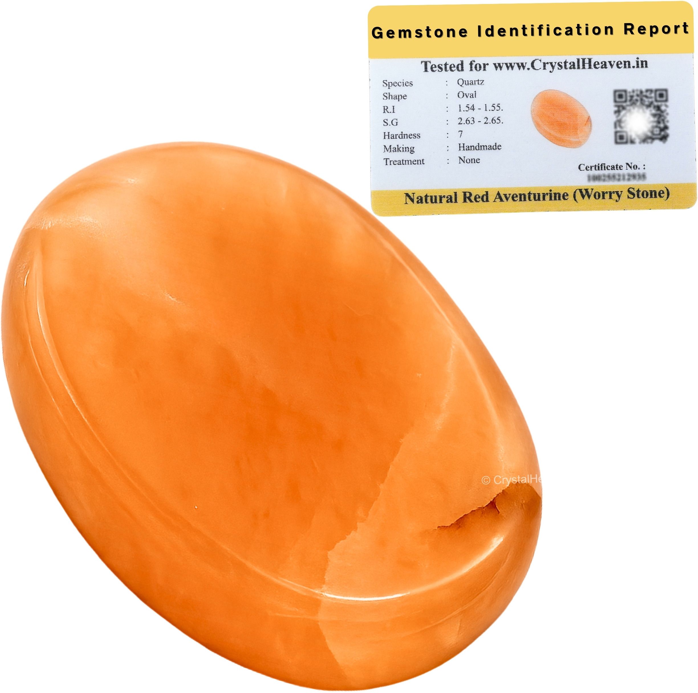 crystal heaven Red Aventurine Crystal Thumb Worry Pebbles Stones For Anxiety Stress Polished Oval Crystal Pebbles-picture-41