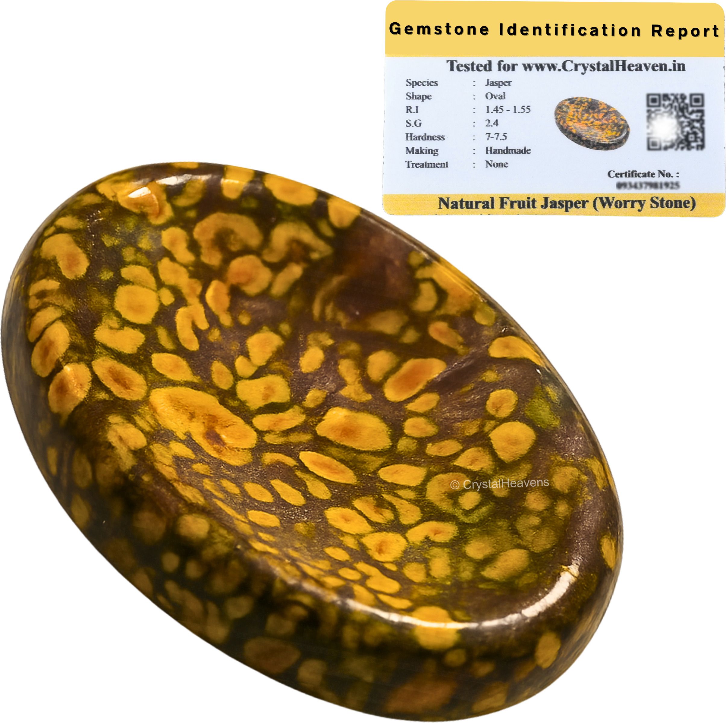 Fruit Jasper Crystal Thumb Worry Pebbles Stones For Anxiety Stress Polished Oval Crystal Pebbles-image-6