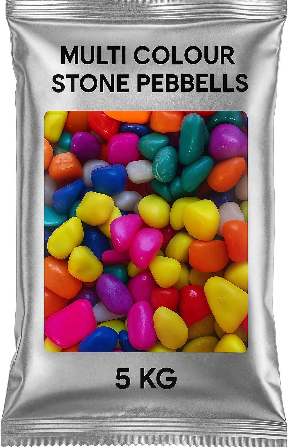 Multi Colour Stone Pebbles 5 KG Pack for Aquarium, Garden & Home Décor Regular Asymmetrical Marble Pebbles-image-29