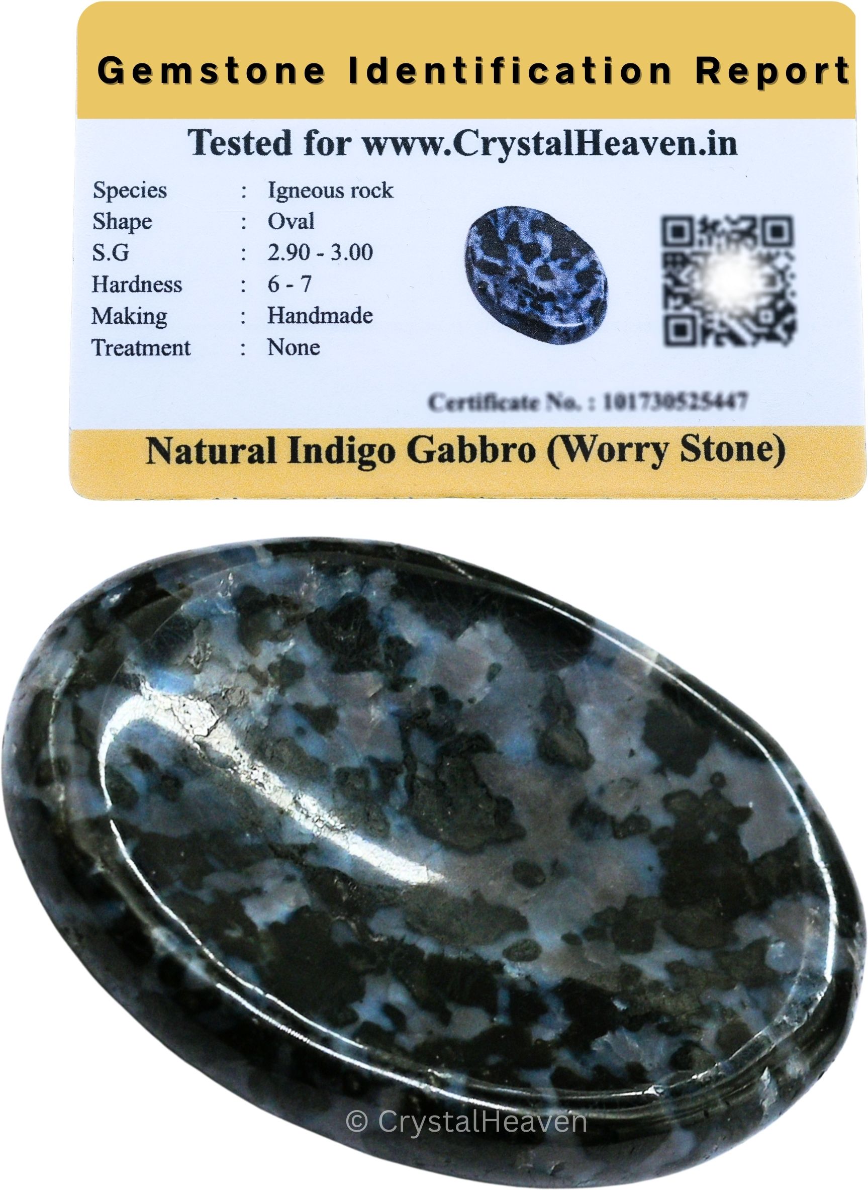 crystal heaven Indigo Gabbro Crystal Thumb Worry Pebbles Stones For Anxiety Stress Polished Oval Crystal Pebbles-picture-33