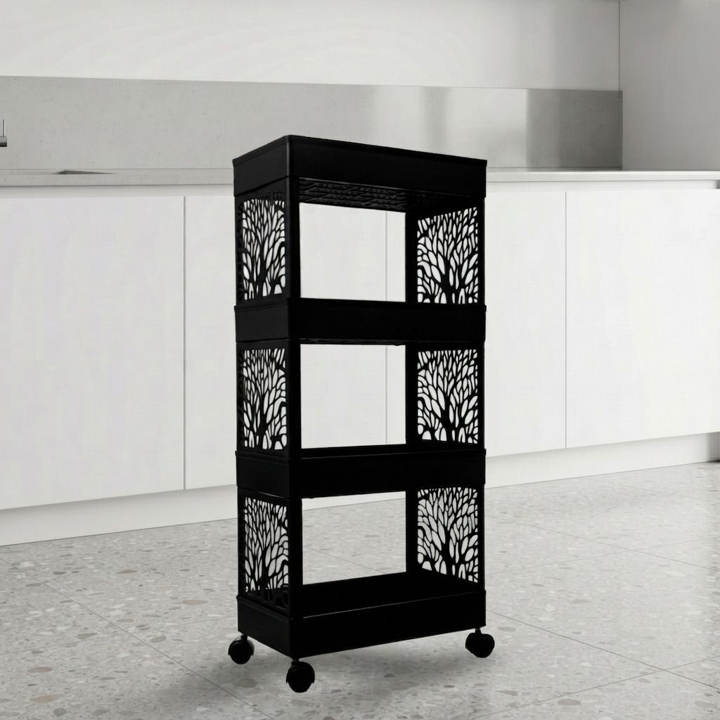 suptikes Plastic Multi Layer Plastic Modular Trolley Plastic Crockery Cabinet Storage Basket-picture-30