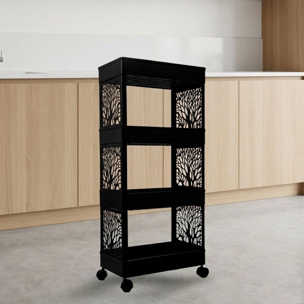 maxtid Plastic Multilayer Storage trolley Suitable for Modern Indian Home Storage Basket-picture-46