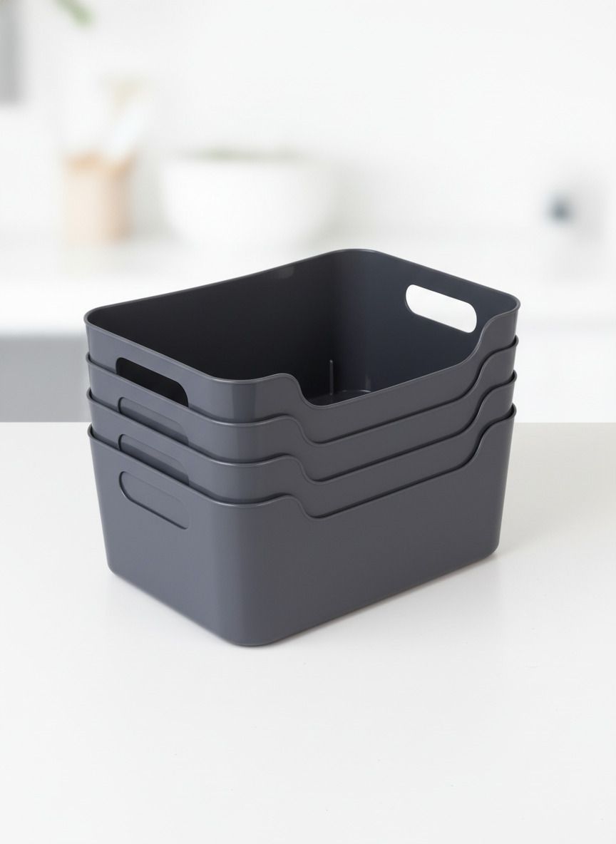 Plastic DARK GREY JOLLY BOX Storage Basket-image-46