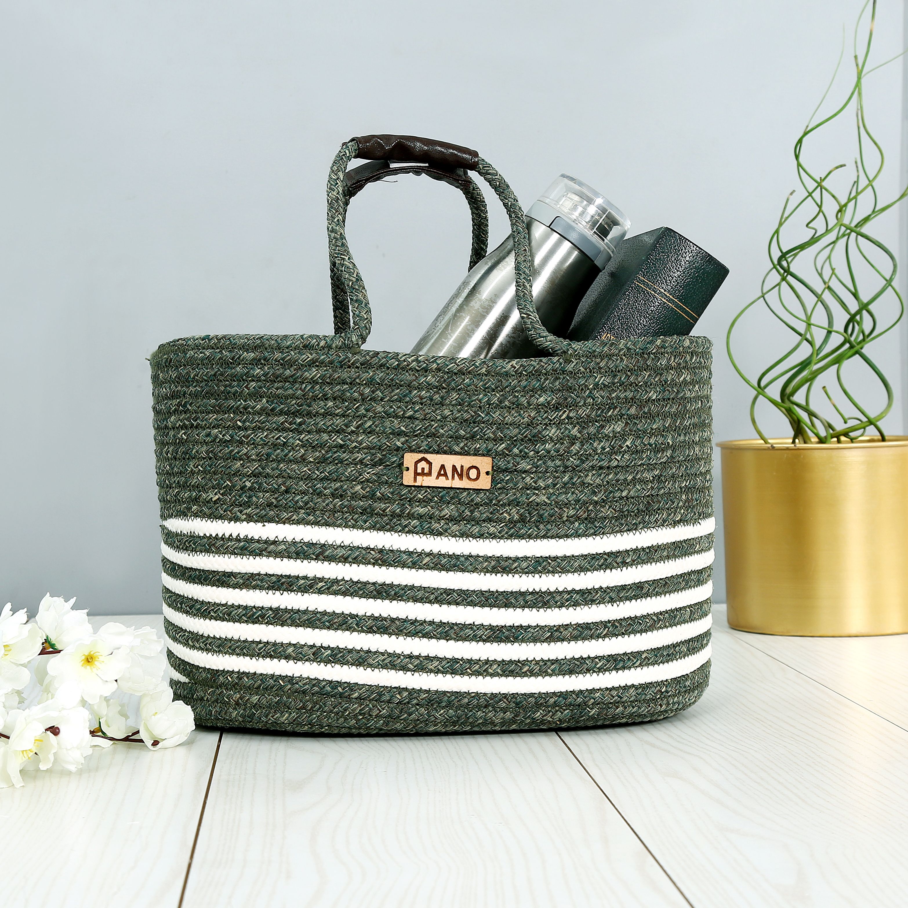 Polypropylene Windsor Green Storage Basket-image-48