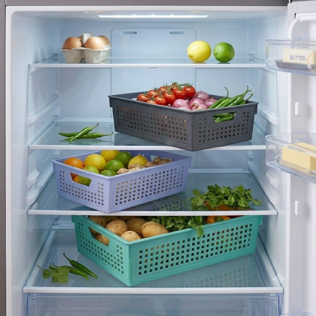 Plastic Multipurpose Plastic Storage Basket for Kitchen Organizer Bin Plastic Basket Storage Basket-image-6
